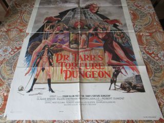 Dr Tarrs Torture Dungeon One Sheet Movie Poster 1976 Vintage 27 X 41 3