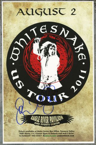 Whitesnake David Coverdale Autographed Gig Poster Here I Go Again