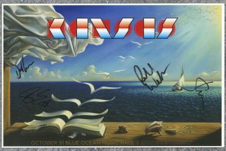 Kansas Autographed Concert Poster Steve Walsh,  Rich Williams Dust In The Wind