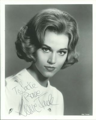 Jane Fonda Very Young Early Hand Signed Autographed Photo