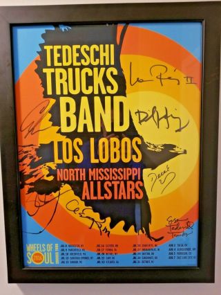 Tedeschi Trucks Band Wheels Of Soul Tour 2016 Autographed Poster