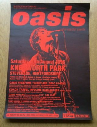 Oasis Knebworth Promo Fly Poster (liam) 1996