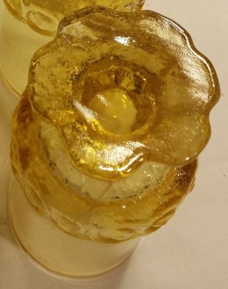 Vintage Fostoria SORRENTO Yellow 10oz Iced Tea Water TUMBLERS/GLASSES Set of 4 6