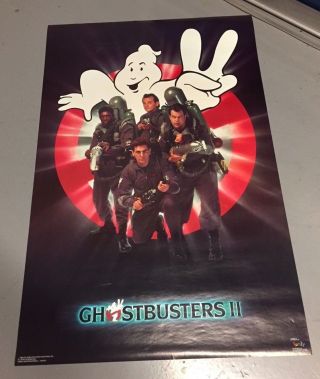 Vintage Ghostbusters 2 Movie Poster Mary Ellen Trainor Bill Murray Dan Aykroyd