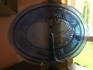 Hazel - Atlas Cobalt Blue Royal Lace Oval Platter