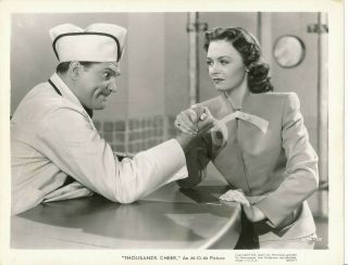 Donna Reed Red Skelton Arm Wrestle Vintage Thousands Cheer Mgm Photo