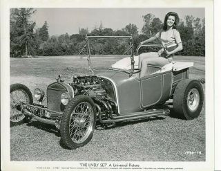 Pamela Tiffin Leggy Candid Hot Rod Car Vintage 