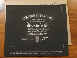 British Bbfc Film Certification Card Man From God 