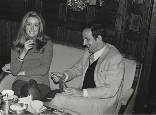 Catherine Deneuve Chats With Francois Truffaut Orig French Press Photo,  Ca 