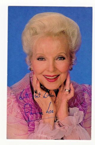 Anna Lee Sound Of Music General Hospital Autograph Hand Signed Postcard