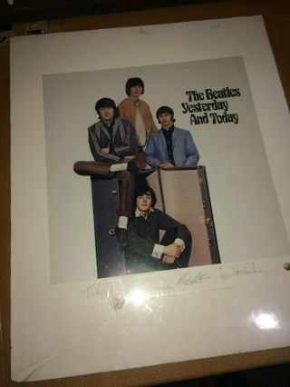 The Beatles Yesterday And Today Apple Lithograph Art Print Wrapped