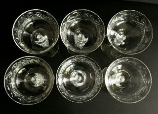 Vintage Libbey Rock Sharpe SALON 1023 Set of 6 Champagne Cocktail Glasses 5
