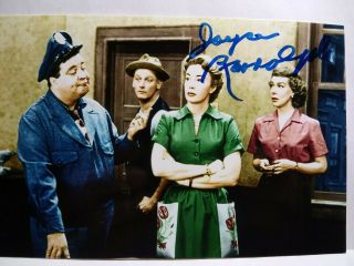 Joyce Randolph As Trixie Hand Signed Autograph 4x6 Photo - The Honeymooners