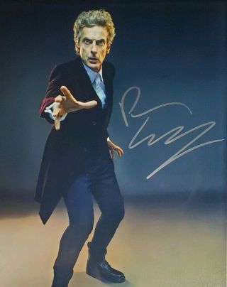 Peter Capaldi Dr.  Who Hand Signed 8x10 Photo W/holo
