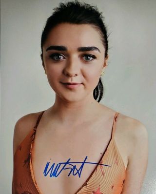 Maisie Williams Hand Signed 8x10 Photo W/ Holo