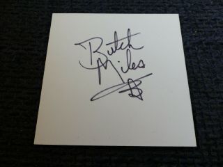 Butch Miles Signed 3.  75x3.  75 Inch Paper Jazz Autograph Inperson Look