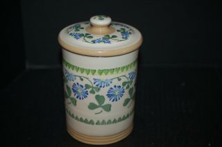 Nicholas Mosse Pottery Ireland Shamrock Clover Canister With Lid