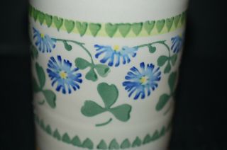 Nicholas Mosse Pottery Ireland Shamrock Clover Canister With Lid 2