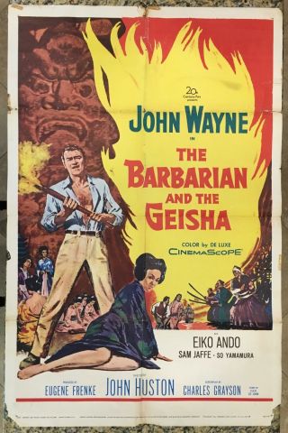Barbarian And The Geisha One Sheet Movie Poster - John Wayne,  Huston,  Sam Jaffe 1958
