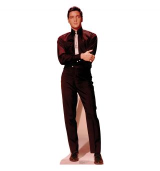 Elvis Presley Young Black Suit Lifesize Cardboard Cutout Standup Standee Poster