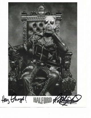 Autographed 8x10 Rob Halford Of Judas Priest.  Signed In 2006.  1980s Metal Rock.