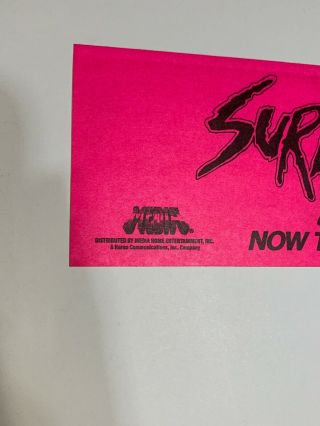 NOS Vintage Surf Nazis Must Die Promotional Bumper Sticker Troma Rare Movie VHS 2