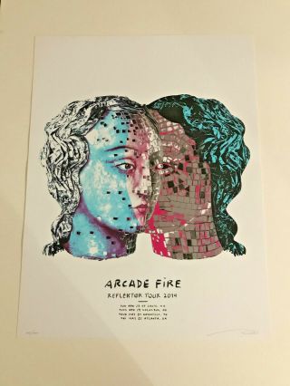 Arcade Fire Poster Reflector Tour 2014 Multi City Tour Poster