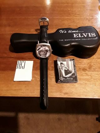 Elvis Presley 1996 Wertheimer Wrist Watch Never Worn In Guitar Case