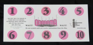 John Waters ' Polyester Movie Scratch and Sniff Card Odorama Cult Classic Divine 2