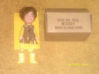 Monkees Mickey Dolenz Finger Puppet Doll W/boots Nm Doll/vg,  Box