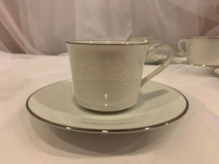 Noritake Reina 6450 Q 17 Pc Demitasse Tea Set Teapot Sugar Creamer Cups Saucers 2