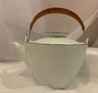 Noritake Reina 6450 Q 17 Pc Demitasse Tea Set Teapot Sugar Creamer Cups Saucers 5