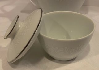 Noritake Reina 6450 Q 17 Pc Demitasse Tea Set Teapot Sugar Creamer Cups Saucers 8
