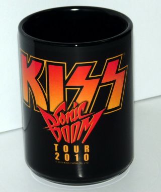 Kiss Band Sonic Boom Concert Tour Ceramic Coffee Mug 2010 Gene Simmons