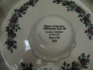 HOME & GARDEN PARTY - Stoneware - CHIP DIP SET w/HOLDER & EXTRA PLATE 5