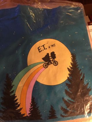 Vintage 1982 E.  T.  & Me Blue Canvas Tote Bag Collectible In Pristine