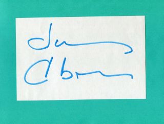 James Coburn.  Autograph.  Hand Signed.  5 - 8 Inch.