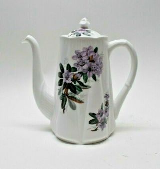 Shelley Fine Bone China Tea Ware Teapot Purple Flowers A626 Ml