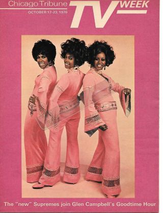 Supremes Jean Terrell 1970 Chicago Tv Week Supplement Glen Campbell Motown
