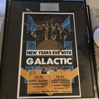 Year’s Eve With Galactic Tipitina’s Promotional Poster Signed