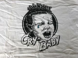 Vintage John Waters " Cry - Baby " T - Shirt Sz Large Johnny Depp Movie Memorabilia