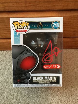 Funko Pop Aquaman Black Manta 248 Signed By Yahya Abdul - Mateen Ll
