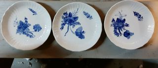 (3) Royal Copenhagen Blue Flowers Deep Salad Dish 7 1/2 " 1645