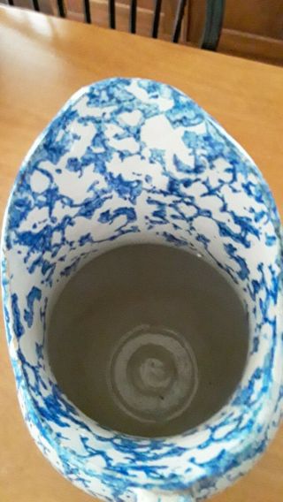 Antique Stoneware Blue White Spongeware 11 