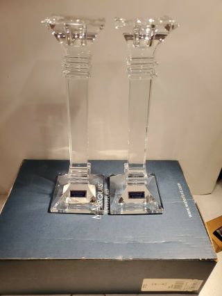 Marquis Waterford " Treviso " Candle Holder Set 10in.  136302,  Nib With Booklet