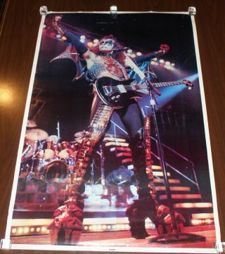Kiss Gene Simmons 1977 Alive Ii Poster