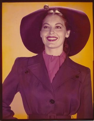Ava Gardner Rare 1940s Studio Color Fashion Portrait Photo