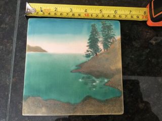 Arts & Crafts Revival Scenic Tile by Lyn King Craftsmen Style Frame Greuby - Like 2