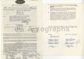 Larry Coryell - " Godfather Of Fusion " - Signed Contract And Rider