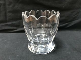 Vintage William Yeoward Pattern 3 Hand Cut Crystal 4 1/2 Inch Footed Vase